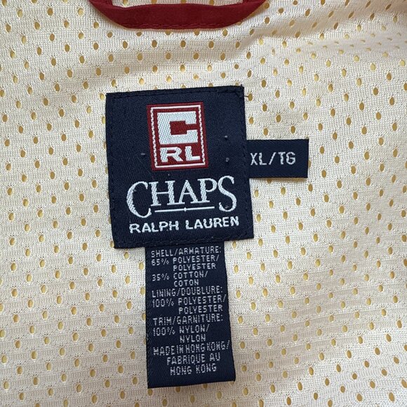 Vtg Chaps Ralph Lauren Jacket Sailing Yachting Mens Size XL Yellow Windbreaker - Picture 8 of 8